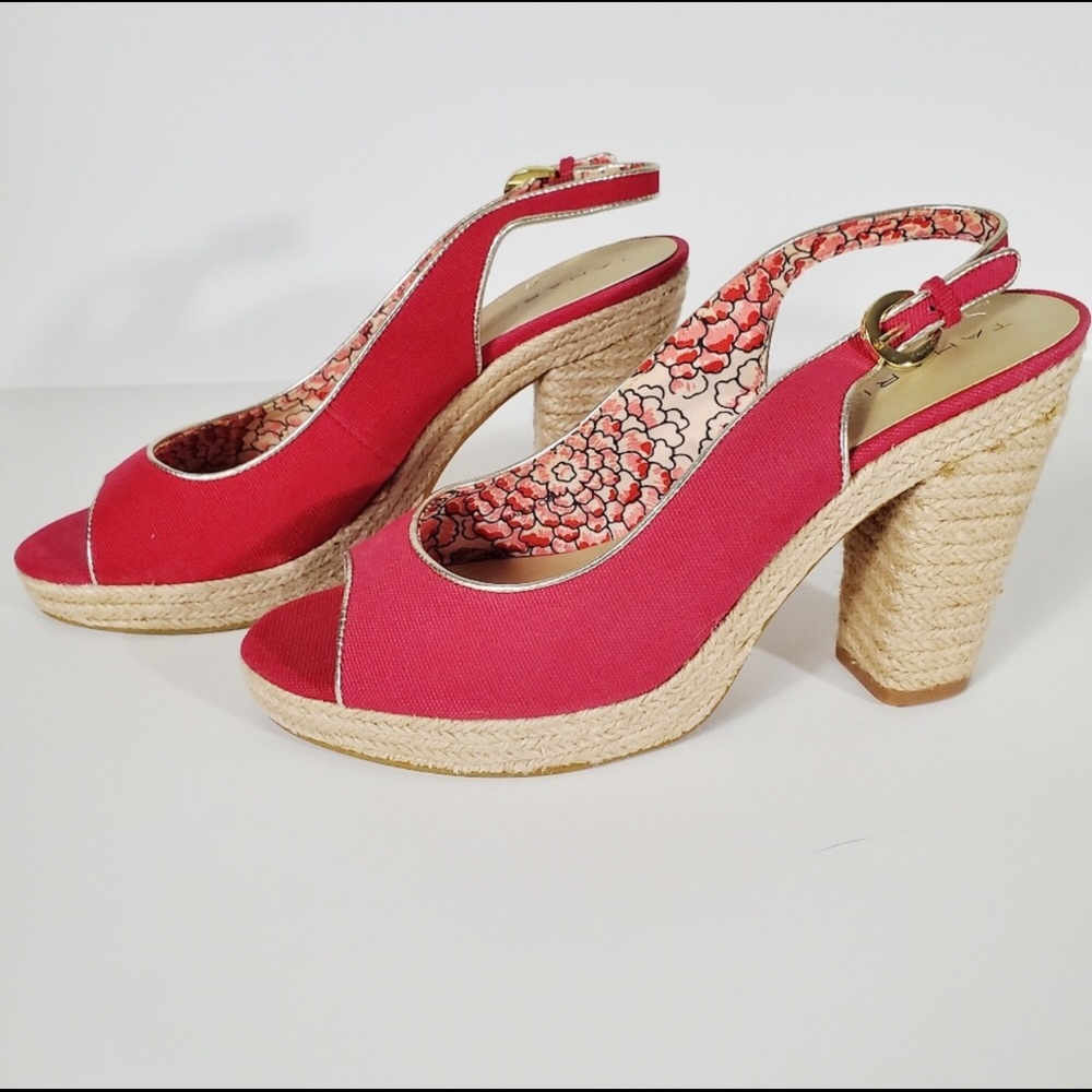 Tahari Espadrilles Platform Heel Fiona Siz…